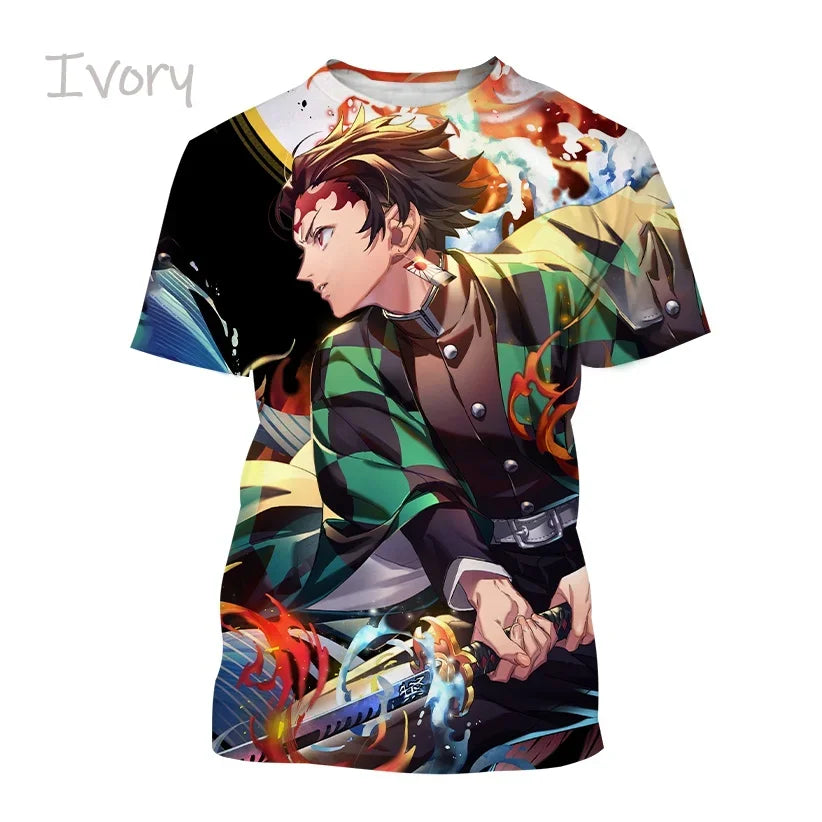 Tanjiro Kamado 3D T-Shirt – Demon Slayer Anime Tee