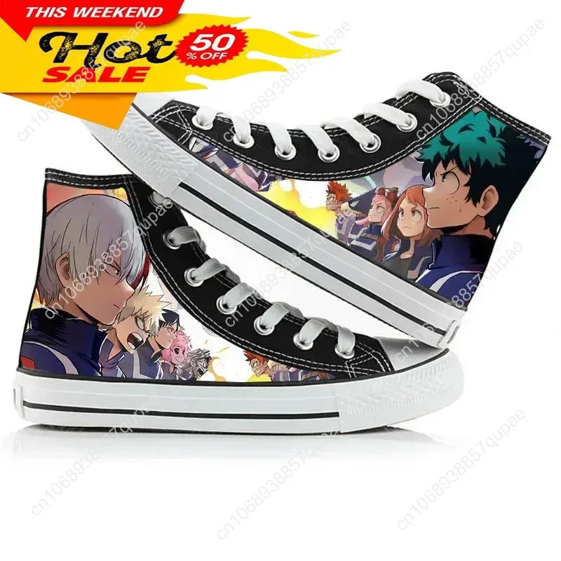 Izuku Midoriya High-Top Canvas Shoes – My Hero Academia
