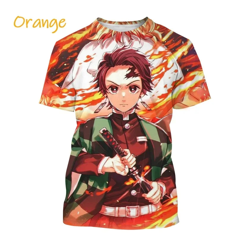 Tanjiro Kamado 3D T-Shirt – Demon Slayer Anime Tee