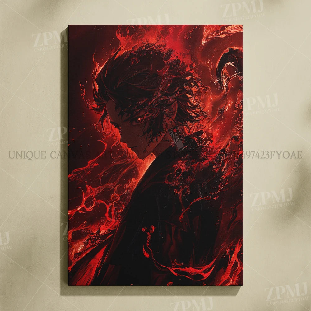 Demon Slayer Poster Art – Anime Canvas Wall Print