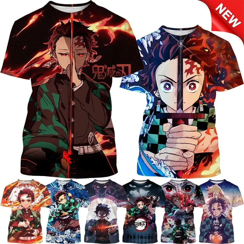 Tanjiro Kamado 3D T-Shirt – Demon Slayer Anime Tee