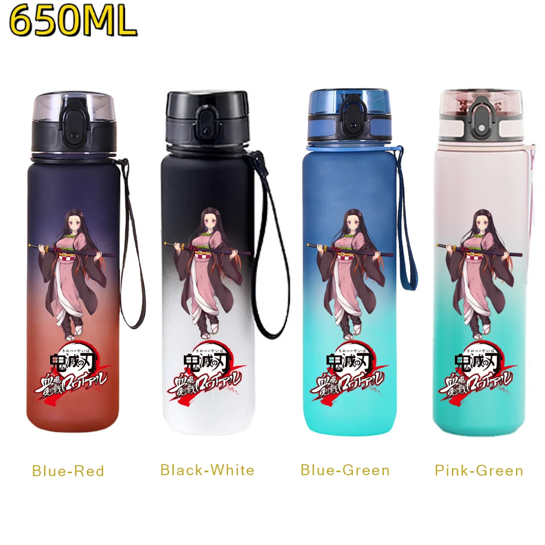 Demon Slayer Water Bottle 650ml – Tanjiro & Nezuko