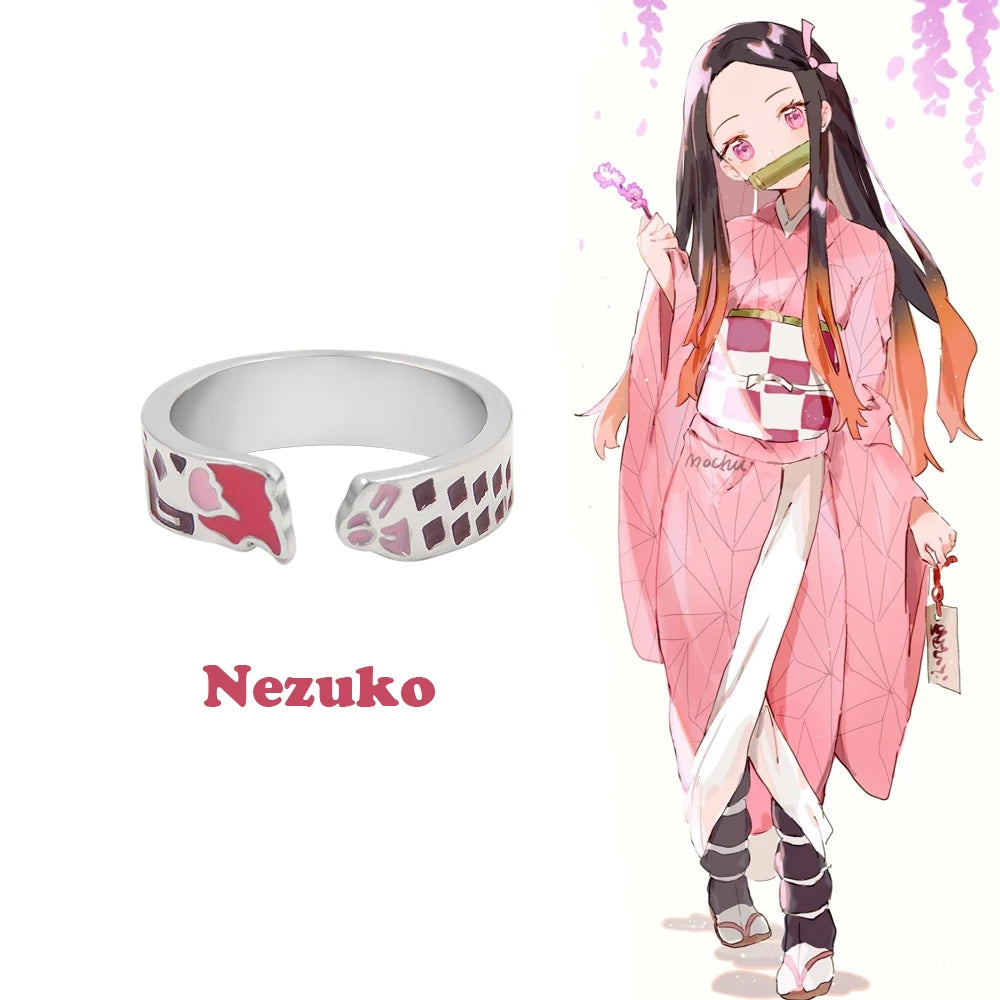 Demon Slayer Character Rings – Anime Adjustable Jewelry