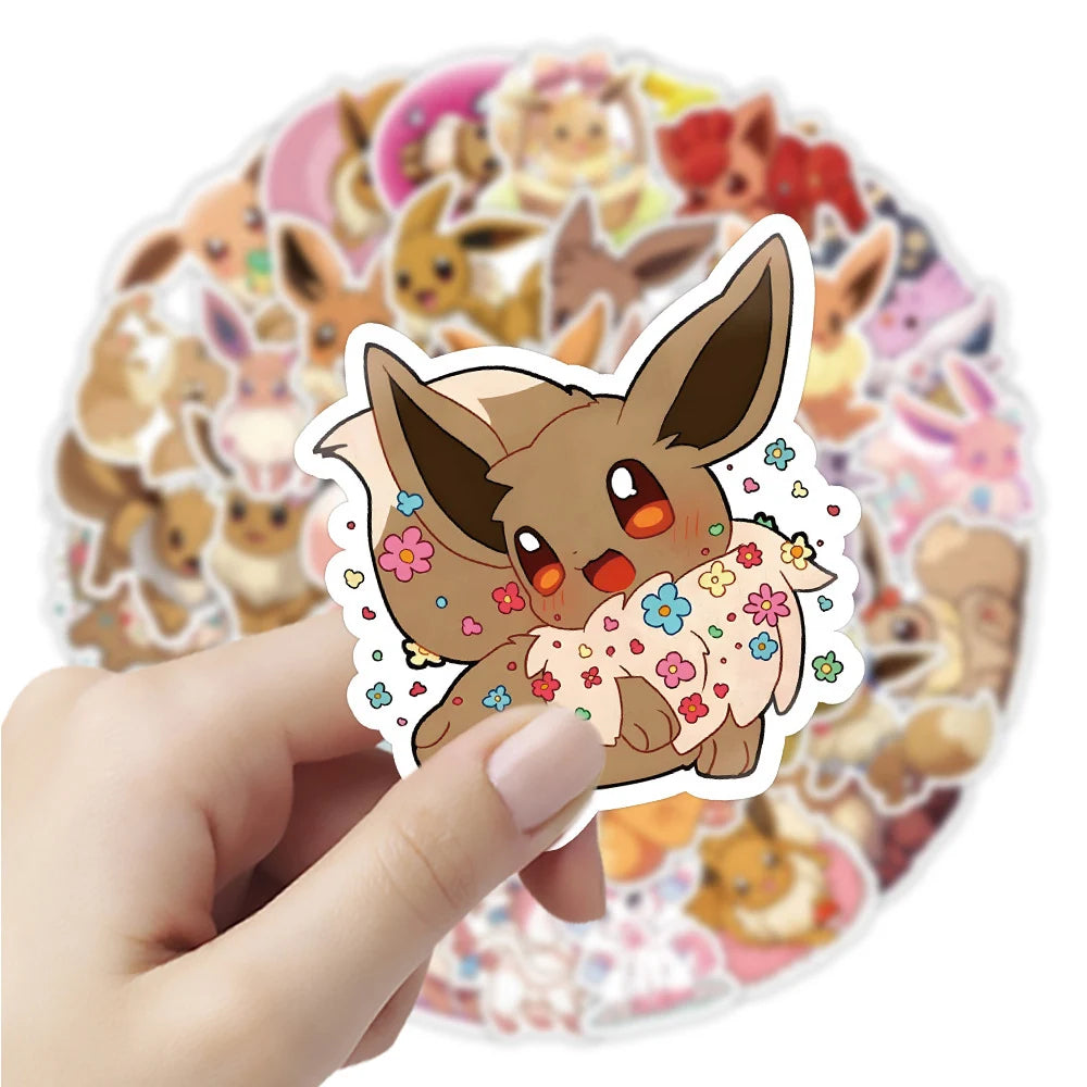 Eevee Pokémon Sticker Pack – Kawaii Decals