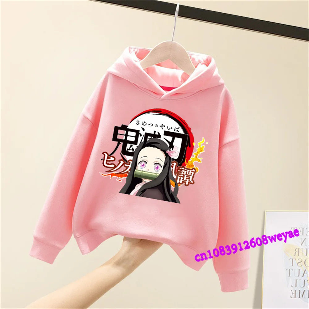 Demon Slayer Kids Hoodie – Anime Print Sweatshirt