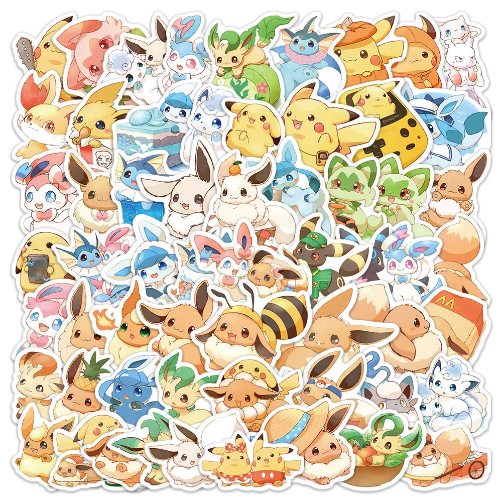 Eevee & Sylveon Pokémon Sticker Pack – Cute Decals