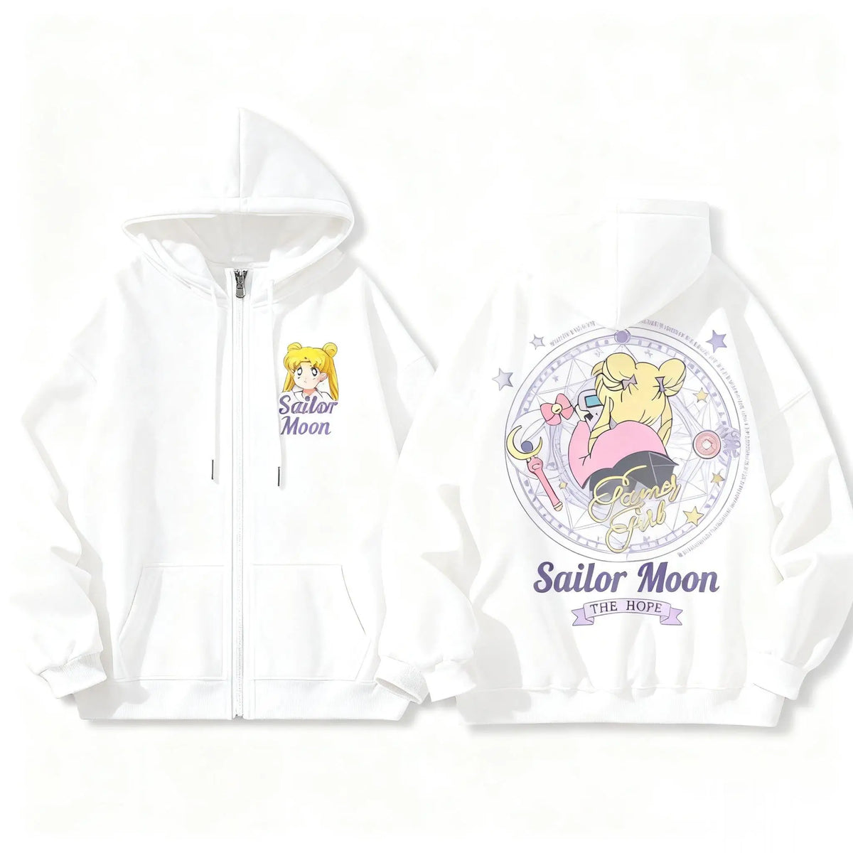 Sailor Moon Anime Hoodie – Kawaii Oversized Sweatshirt