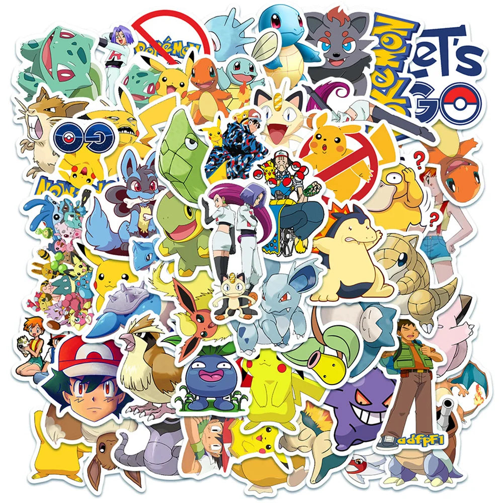 Pikachu Pokémon Decal Pack – Waterproof Stickers