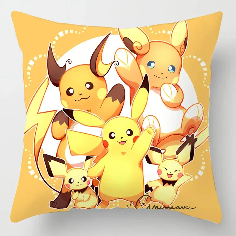 Pikachu Pillow Cover 45x45cm – Pokémon Cushion Case