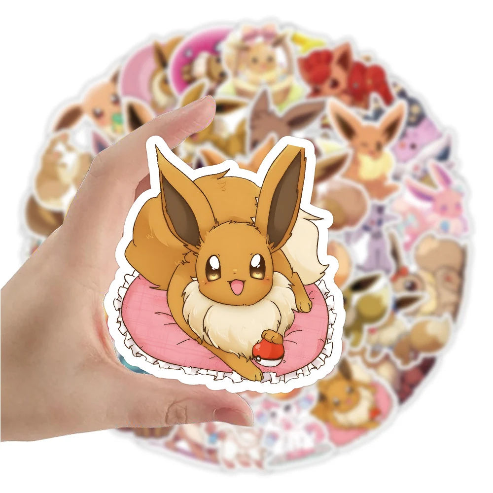 Eevee Pokémon Sticker Pack – Kawaii Decals
