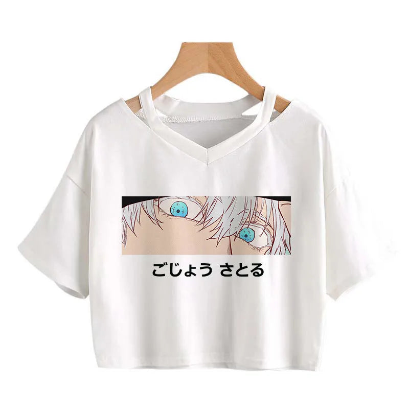 Anime Graphic Crop Top – Harajuku Y2K Tee