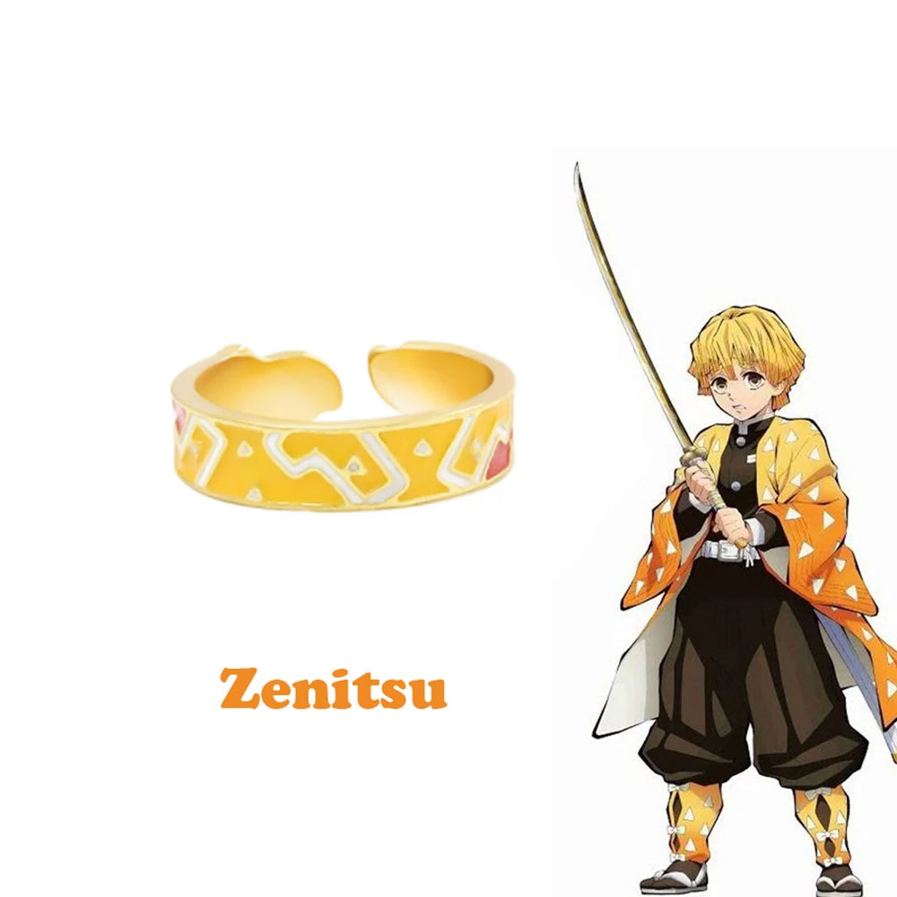 Demon Slayer Character Rings – Anime Adjustable Jewelry