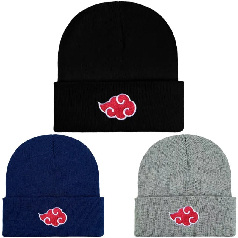 Akatsuki Embroidered Beanie – Naruto Anime Winter Hat