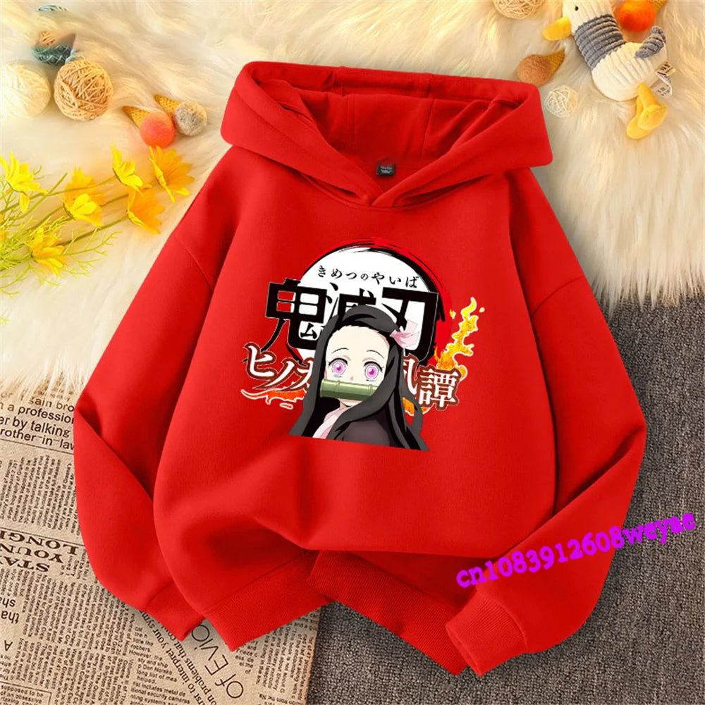 Demon Slayer Kids Hoodie – Anime Print Sweatshirt