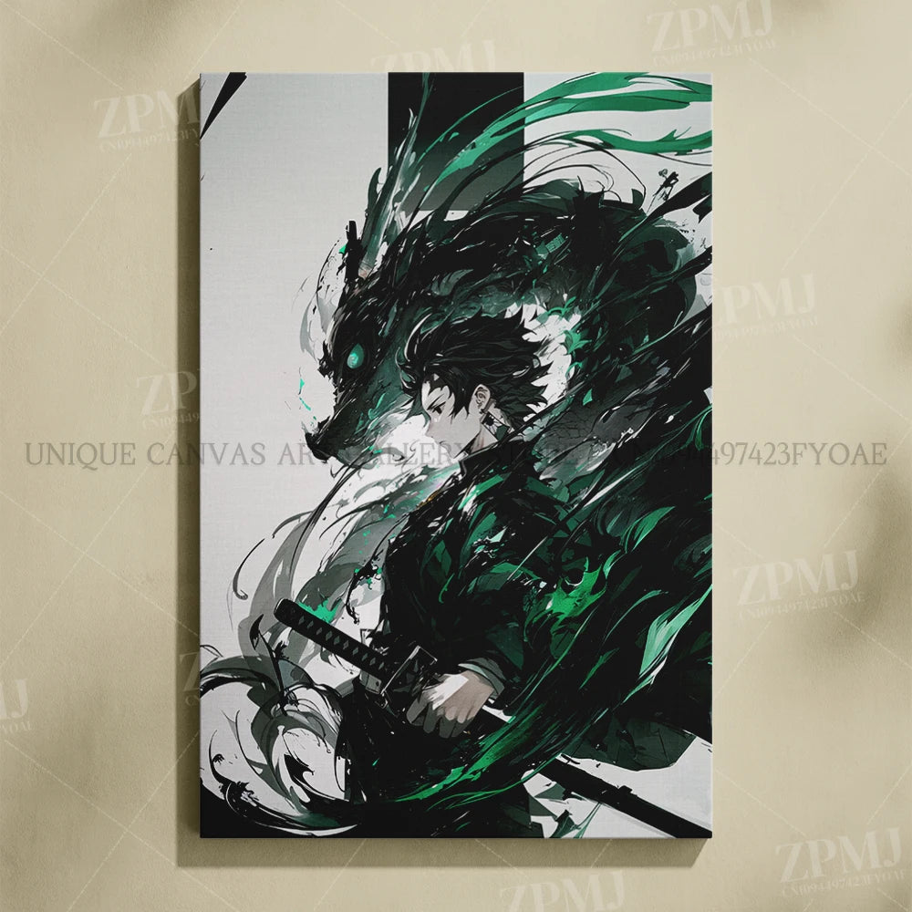 Demon Slayer Poster Art – Anime Canvas Wall Print
