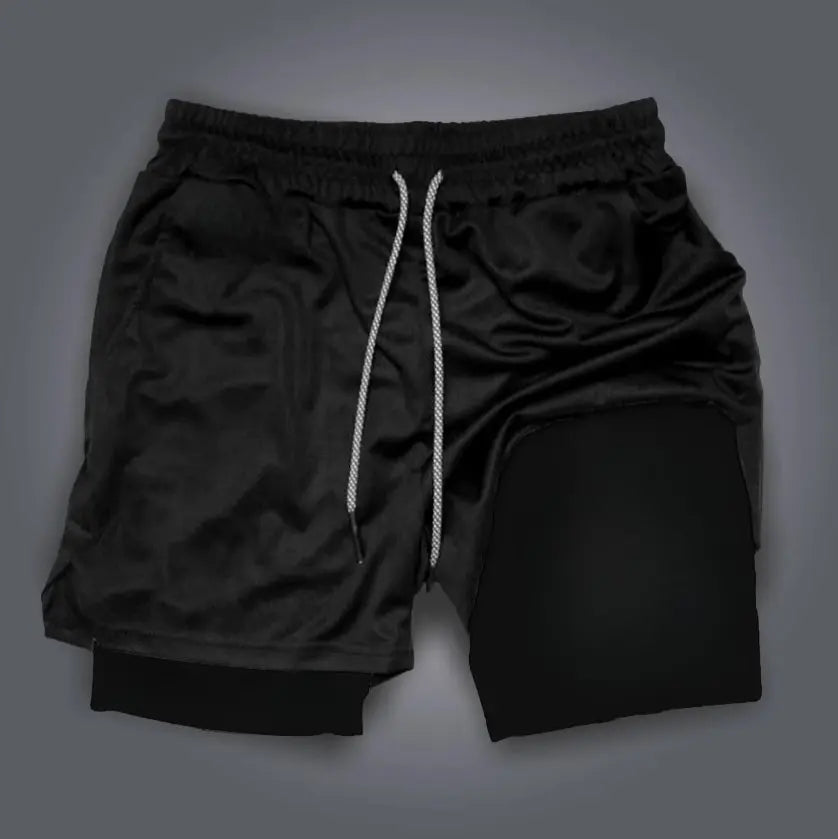 Demon Slayer Double-Layer Gym Shorts – Anime Print