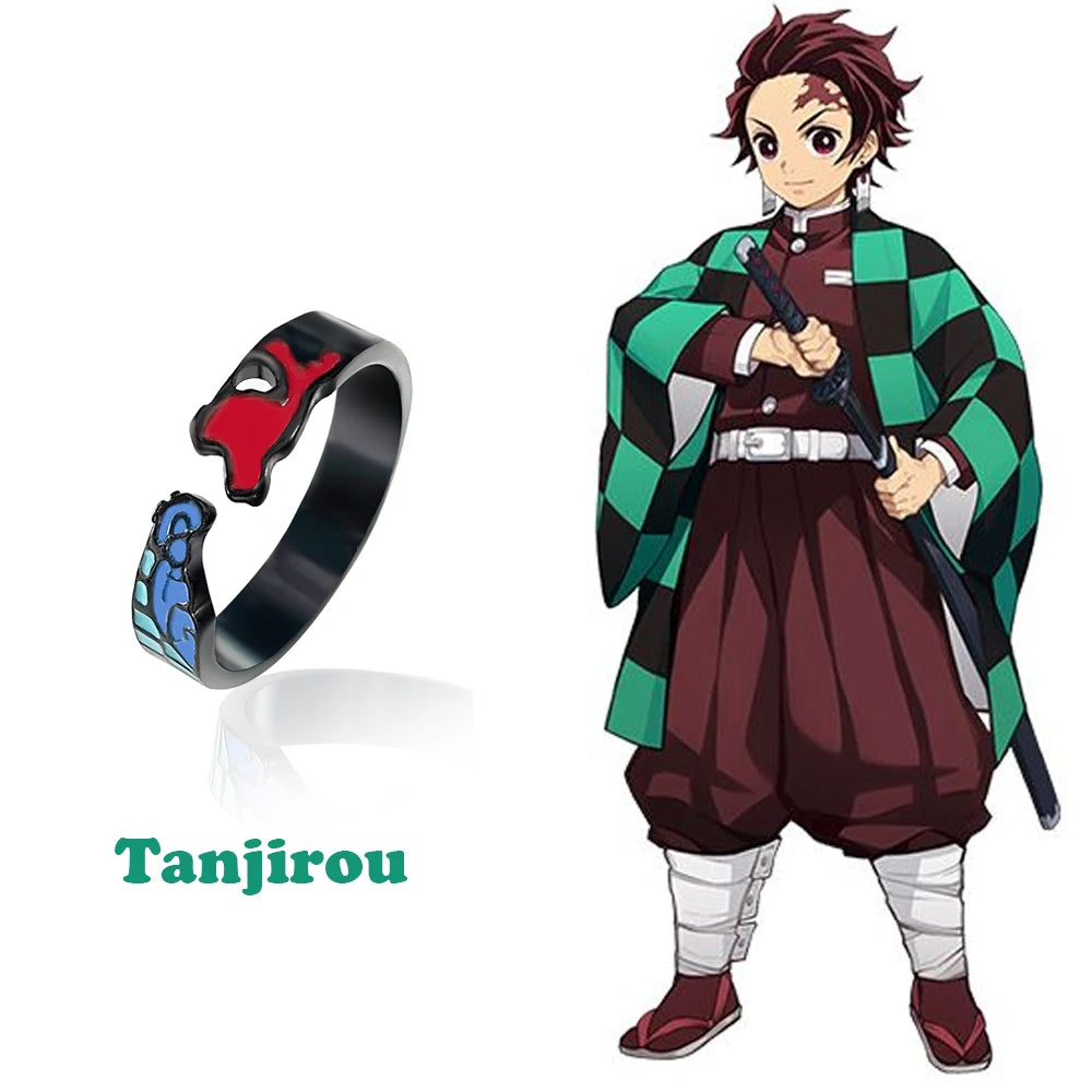 Demon Slayer Character Rings – Anime Adjustable Jewelry