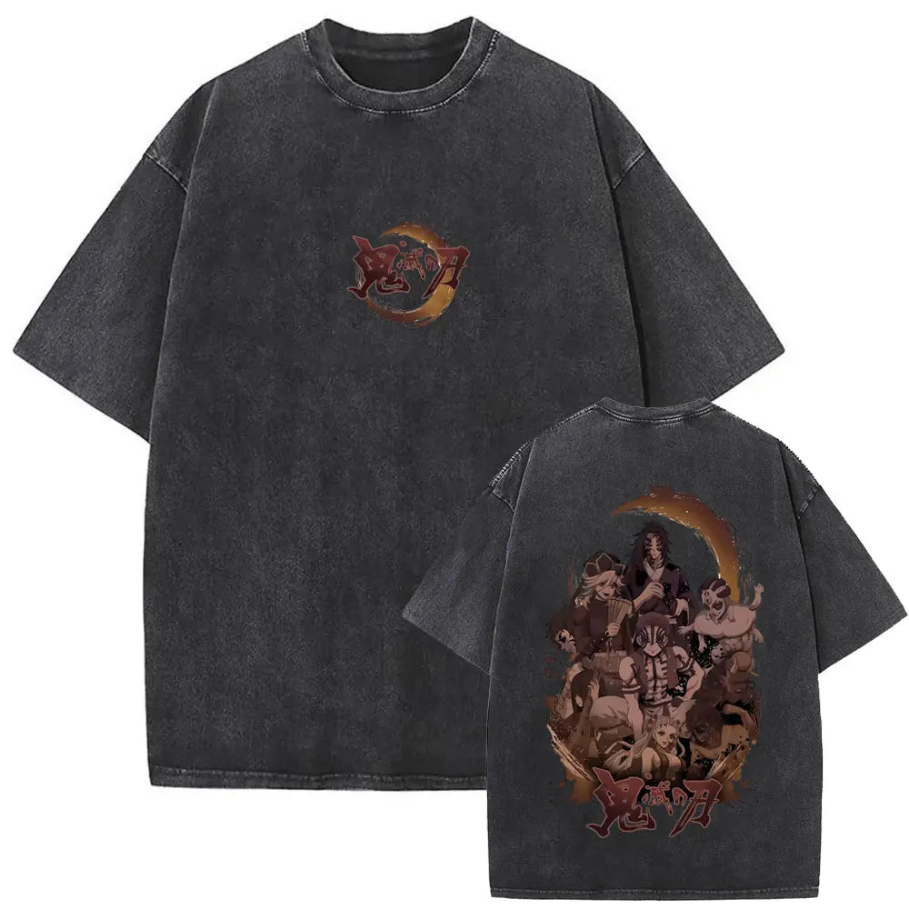 Demon Slayer Vintage Graphic T-Shirt – Oversized Anime Streetwear