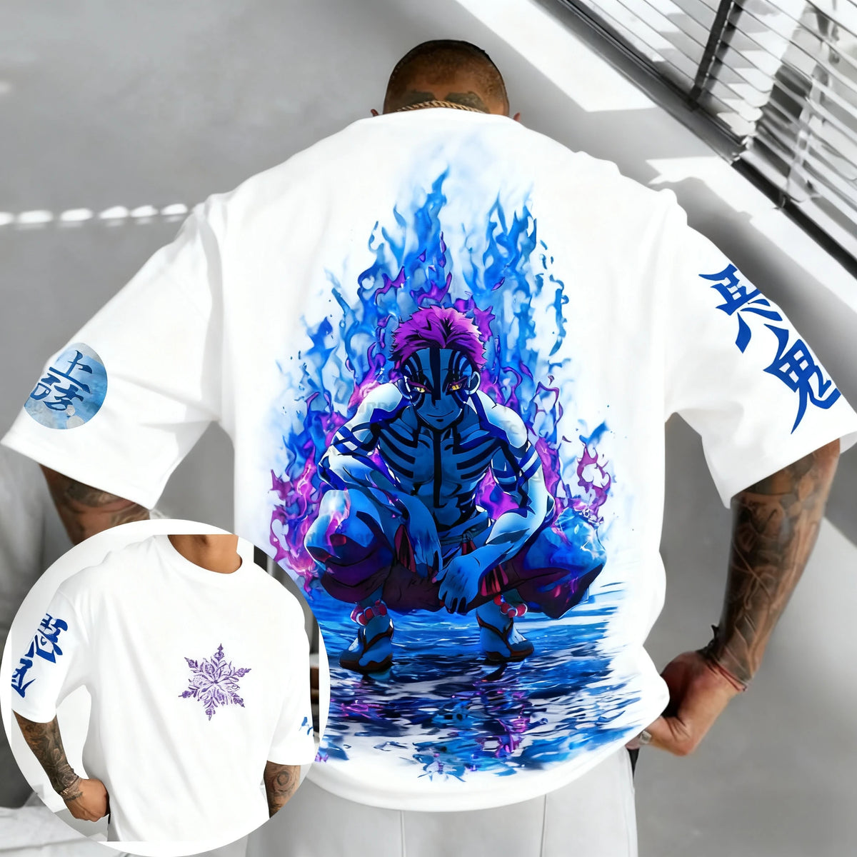Akaza Plus Size T-Shirt – Demon Slayer Anime Tee