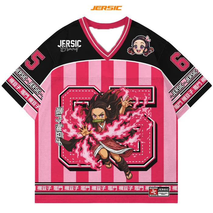 Demon Slayer Jersey T-Shirt – Oversized Anime Tee