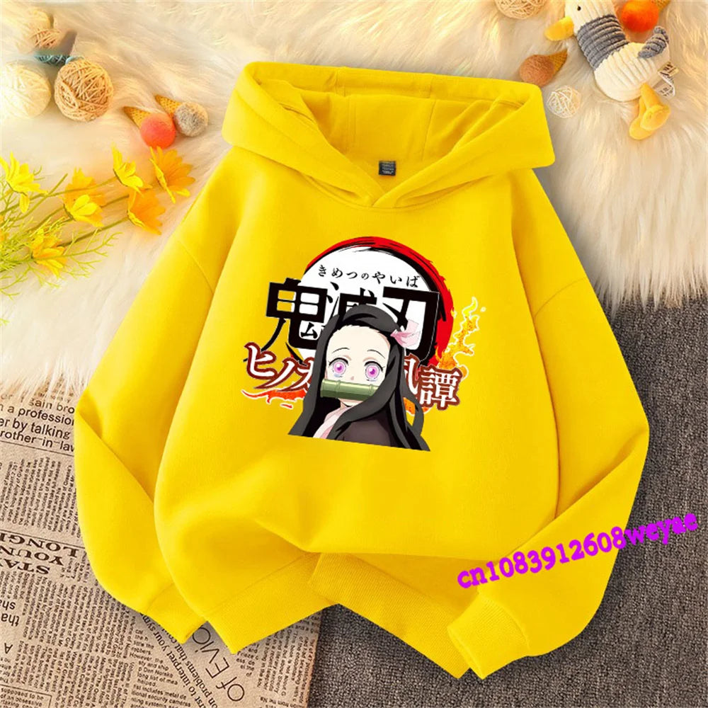 Demon Slayer Kids Hoodie – Anime Print Sweatshirt