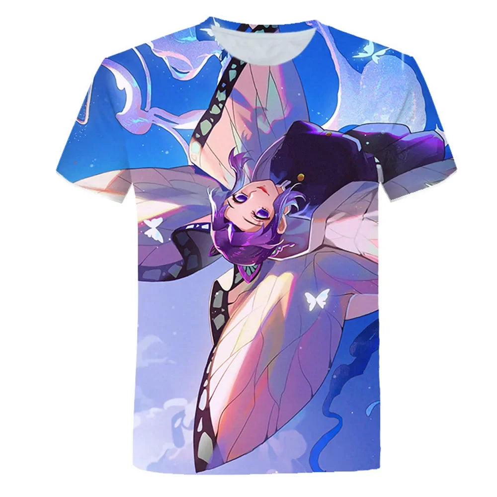 Demon Slayer 3D Print T-Shirt – Harajuku Anime Tee