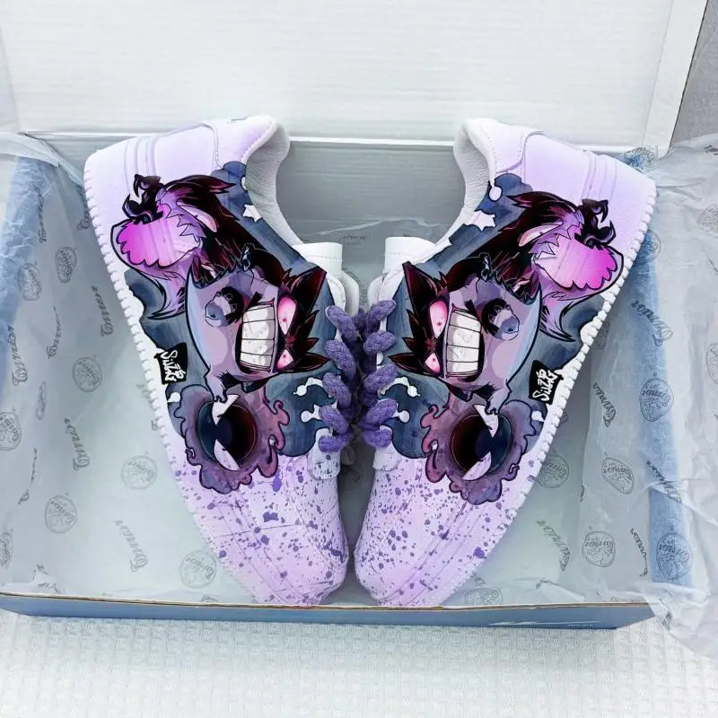 Gengar Low-Top Canvas Shoes – Pokémon Anime Sneakers