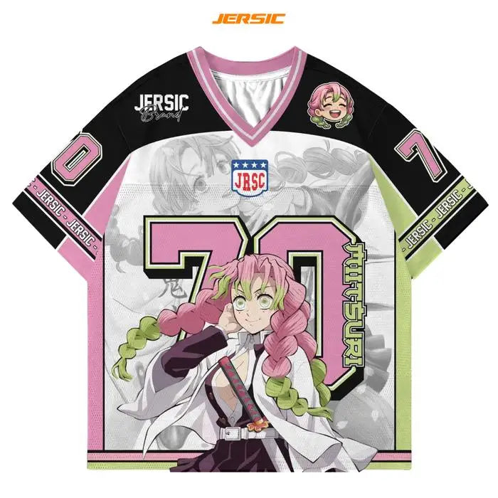 Demon Slayer Jersey T-Shirt – Oversized Anime Tee