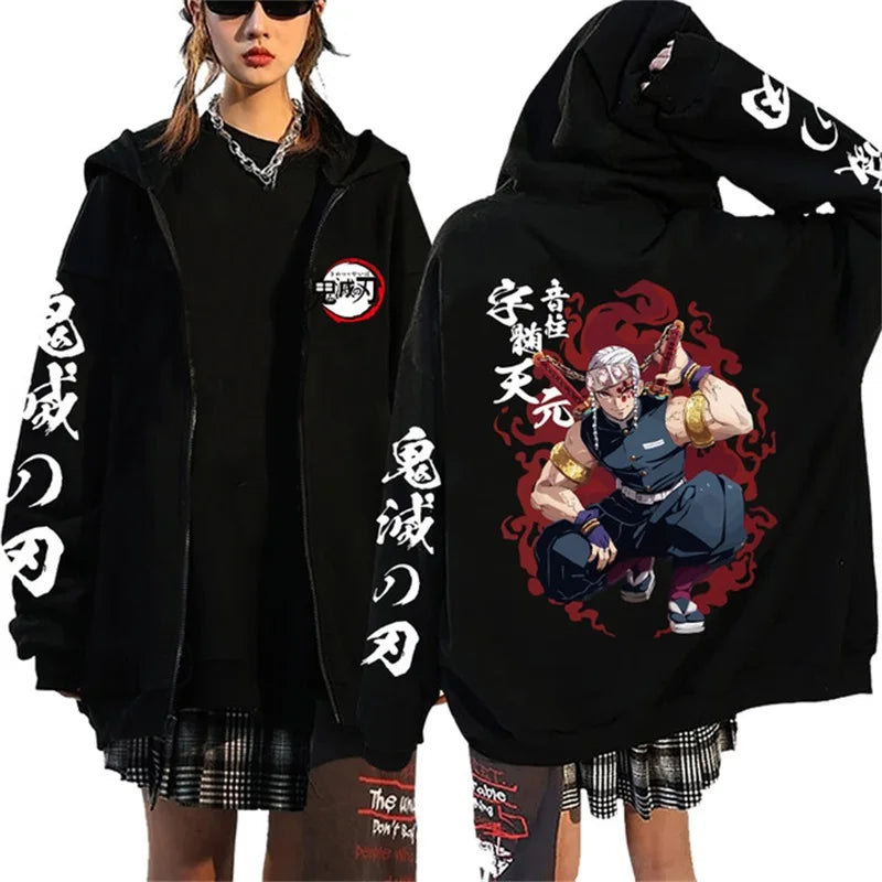 Demon Slayer Women's Hoodie – Y2K Anime Sweatshirt