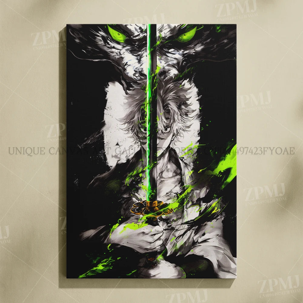 Demon Slayer Poster Art – Anime Canvas Wall Print
