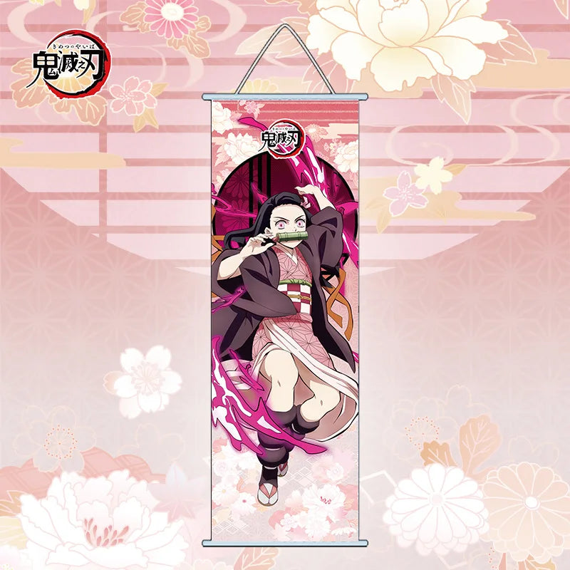 Nezuko Scroll Poster – Demon Slayer Anime Wall Art