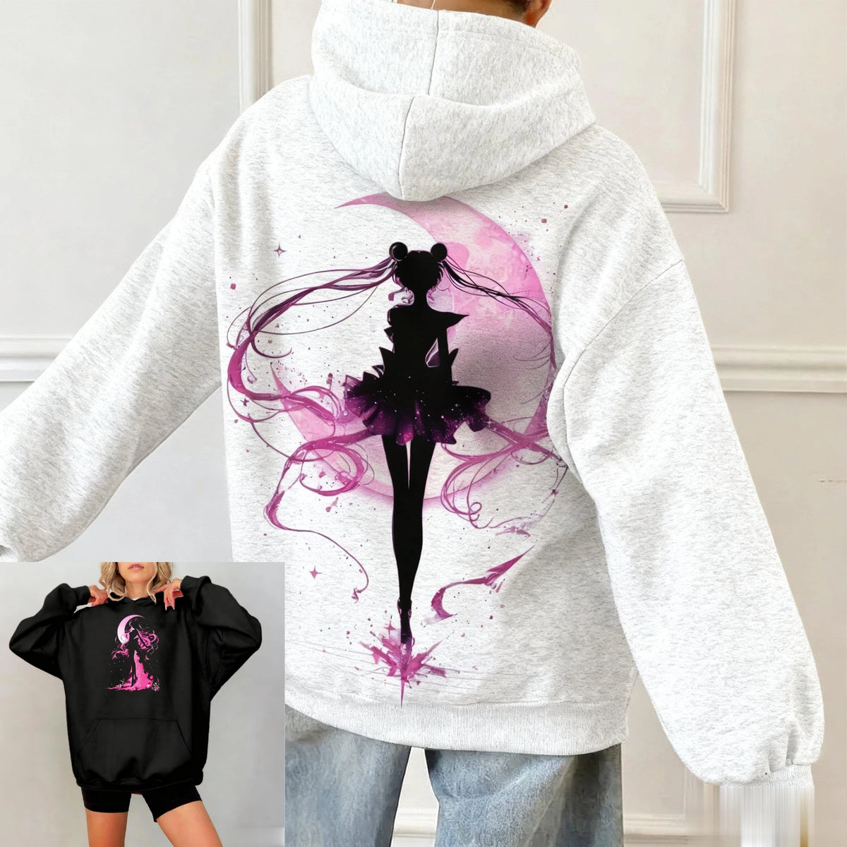 Sailor Moon Oversized Hoodie – Kawaii Anime Pullover