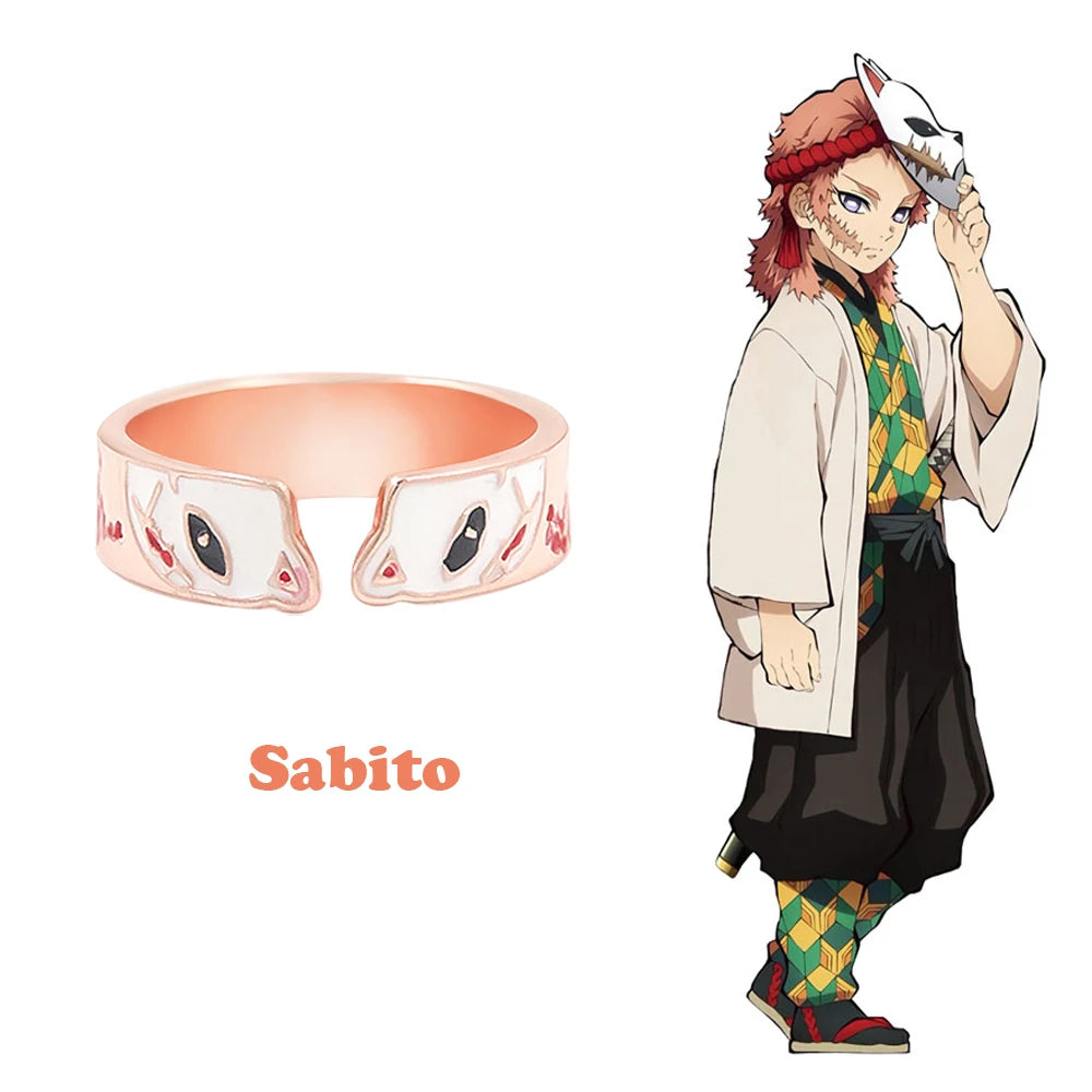 Demon Slayer Character Rings – Anime Adjustable Jewelry