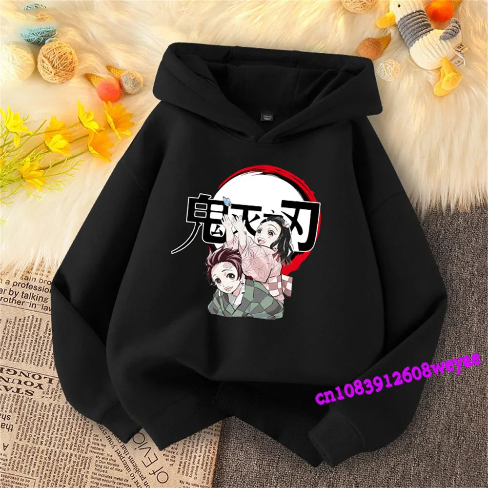 Demon Slayer Kids Hoodie – Anime Print Sweatshirt