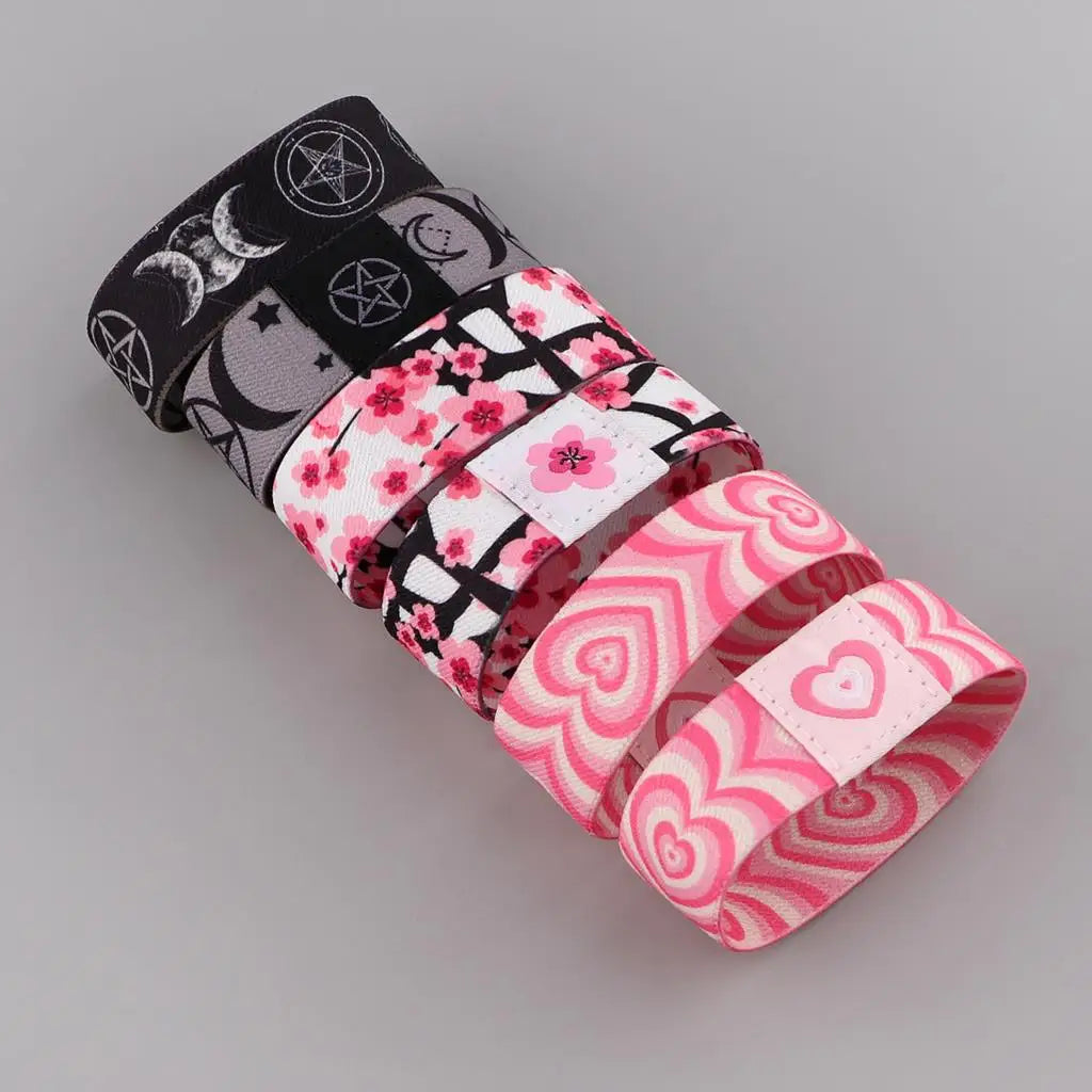Pink LOVE Bracelet For Women Sakura Wristband Moon Goddess Elastic Rope Bracelet Fashion Bangles Girls Jewelry