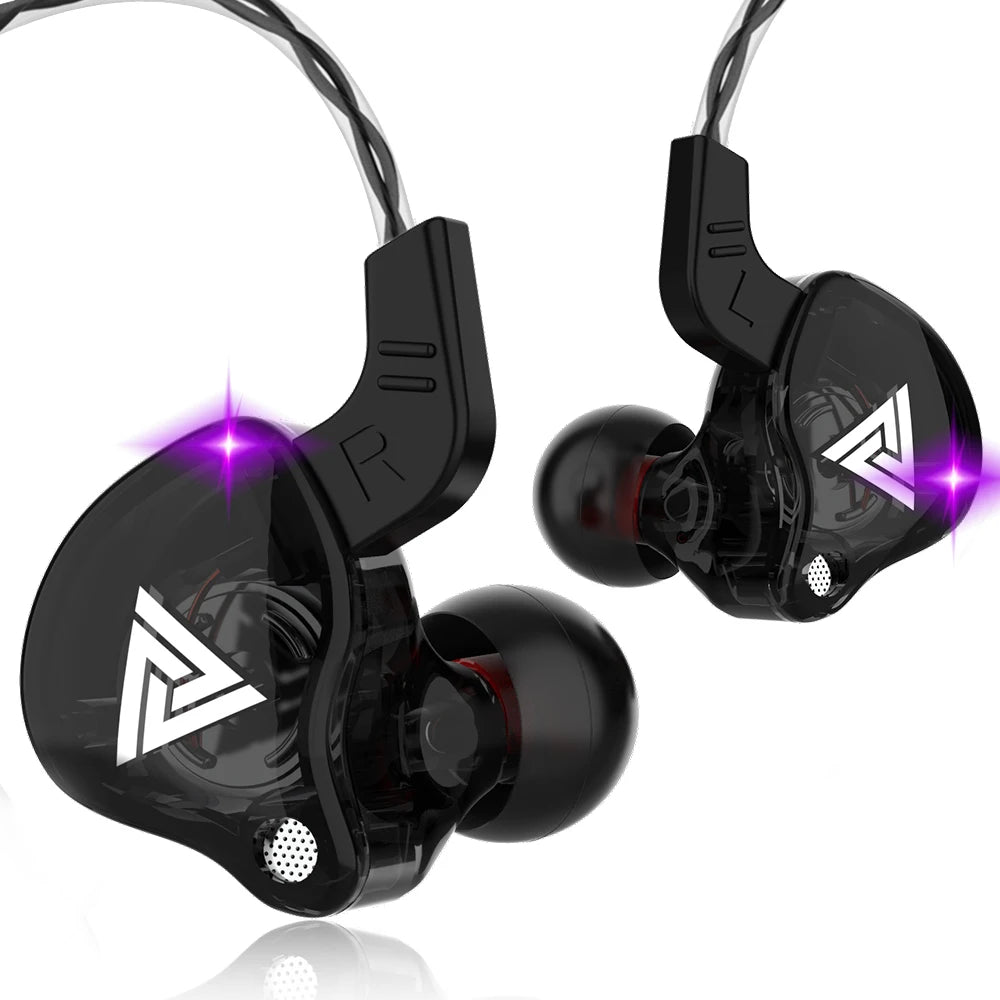 Original QKZ AK6 In-Ear Earphone 6 Dynamic Driver Unit Headphone with Mic Stereo Sports HiFi Subwoofer Headset Monitor Earbuds