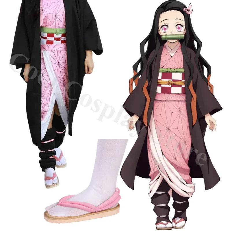 Demon Slayer Wooden Clogs – Anime Cosplay Sandals