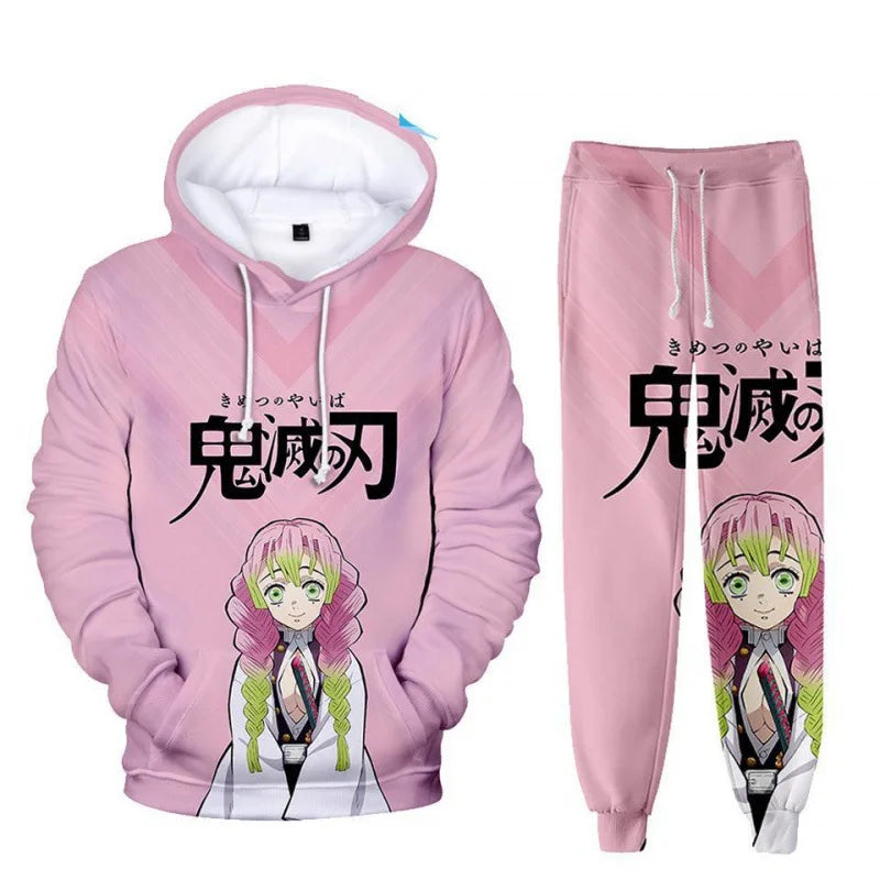 Demon Slayer Tracksuit Set – Anime Hoodie & Pants