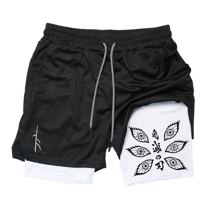 Muzan Kibutsuji 2-in-1 Gym Shorts – Demon Slayer