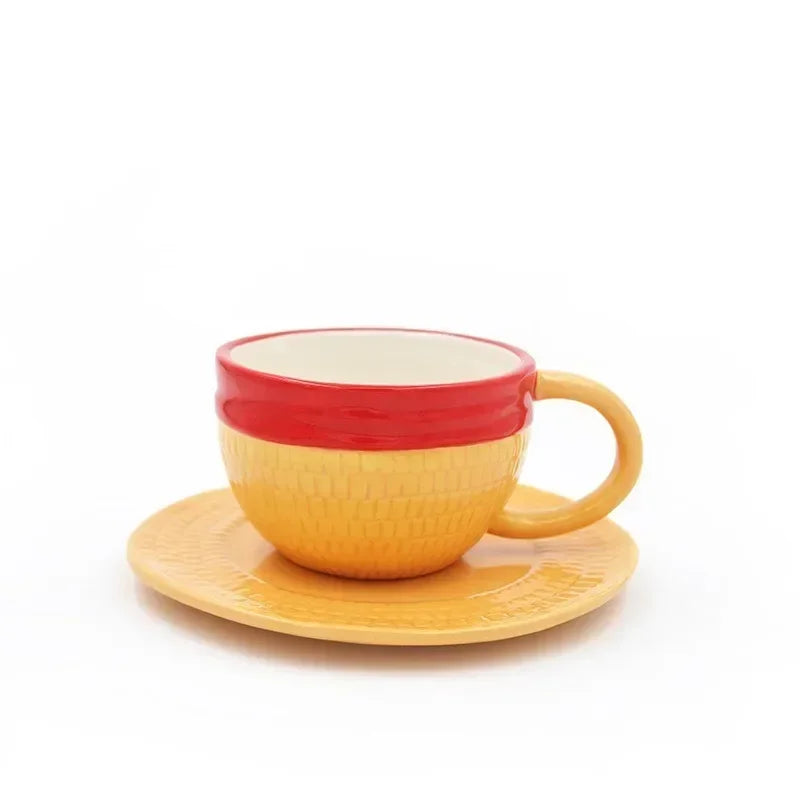 Upside-Down Hat Mug & Saucer – Creative Coffee Cup