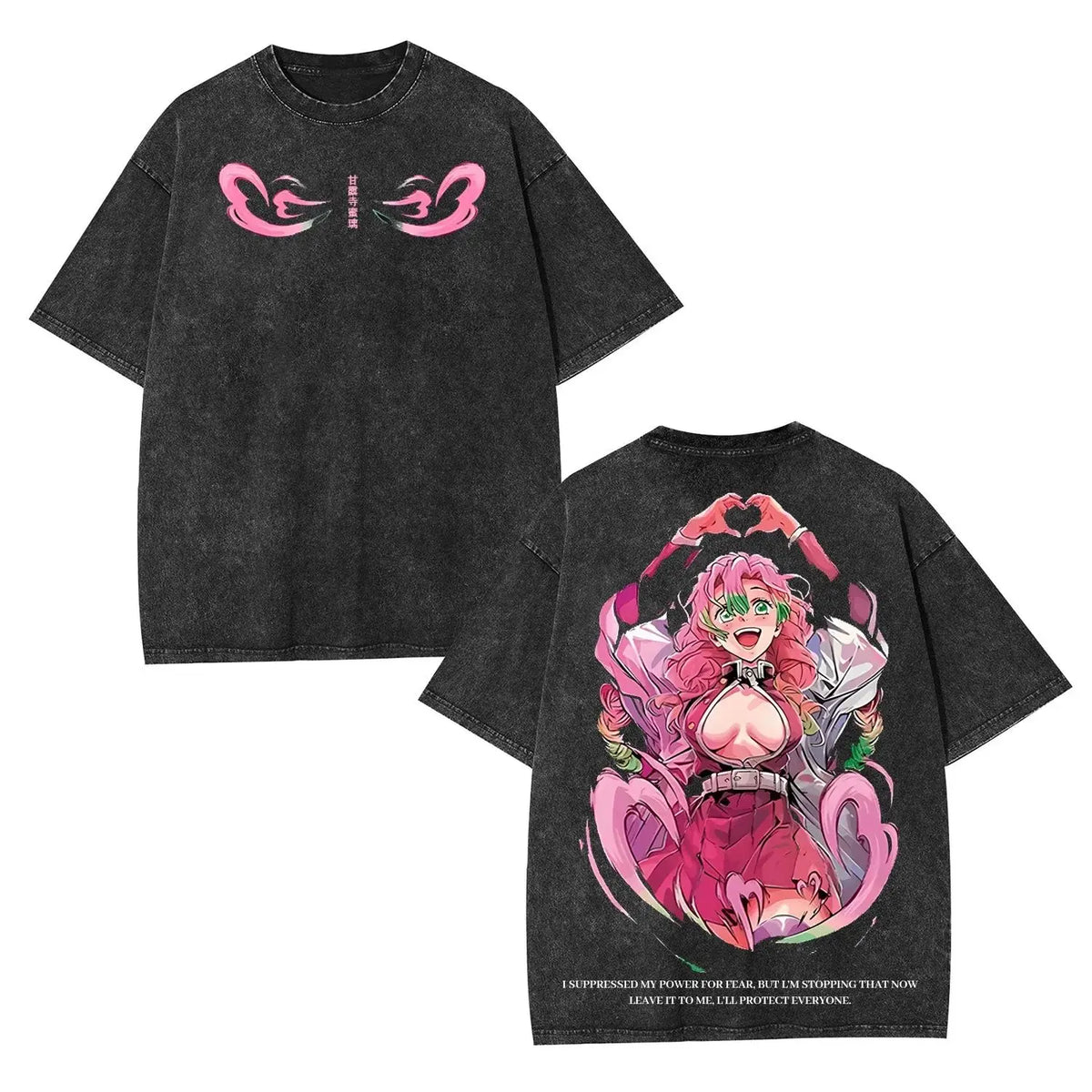 Demon Slayer Vintage Washed Oversized T-Shirt