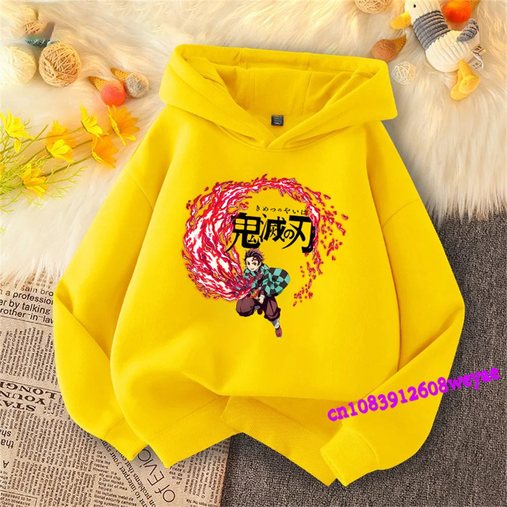 Demon Slayer Kids Hoodie – Anime Print Sweatshirt
