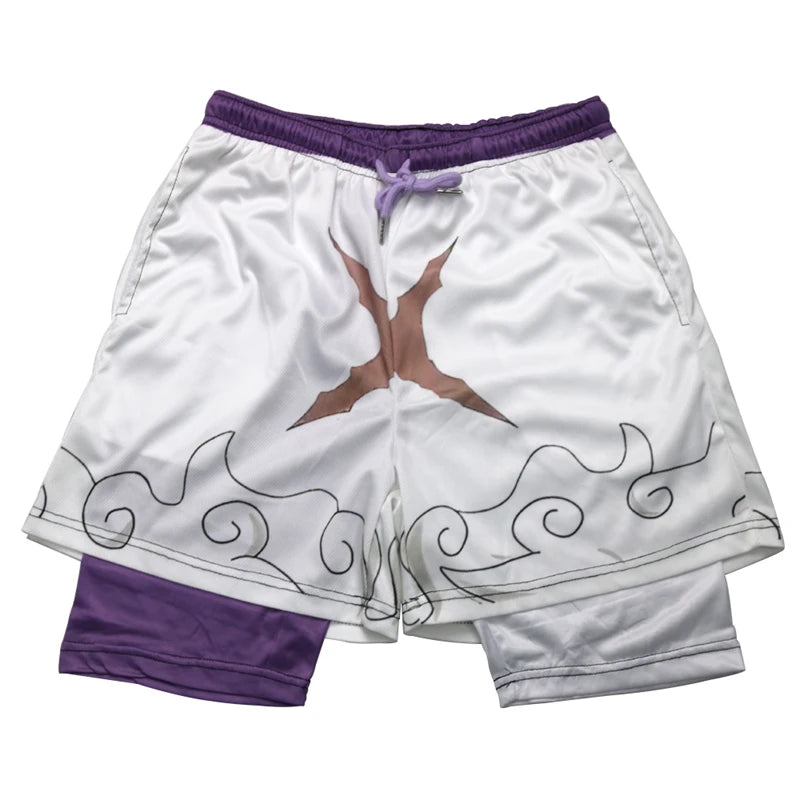 Anime 3D Print 2-in-1 Gym Shorts
