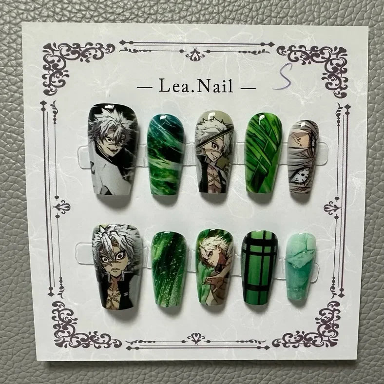 Demon Slayer Nail Art Stickers – Nezuko, Tanjiro & Mitsuri