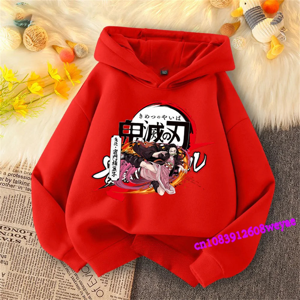 Demon Slayer Kids Hoodie – Anime Print Sweatshirt