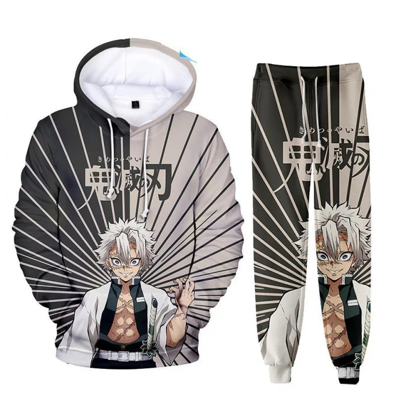 Demon Slayer Tracksuit Set – Anime Hoodie & Pants