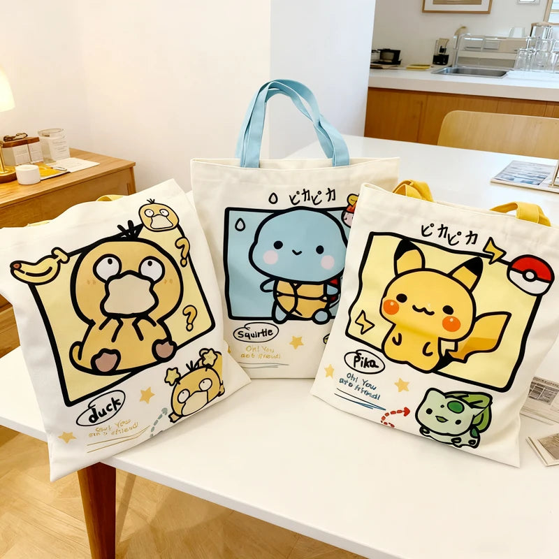 Pikachu Pokémon Canvas Shoulder Bag – Anime Tote