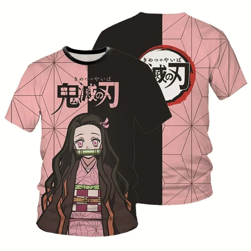 Demon Slayer 3D T-Shirt – Parent & Child Anime Tee