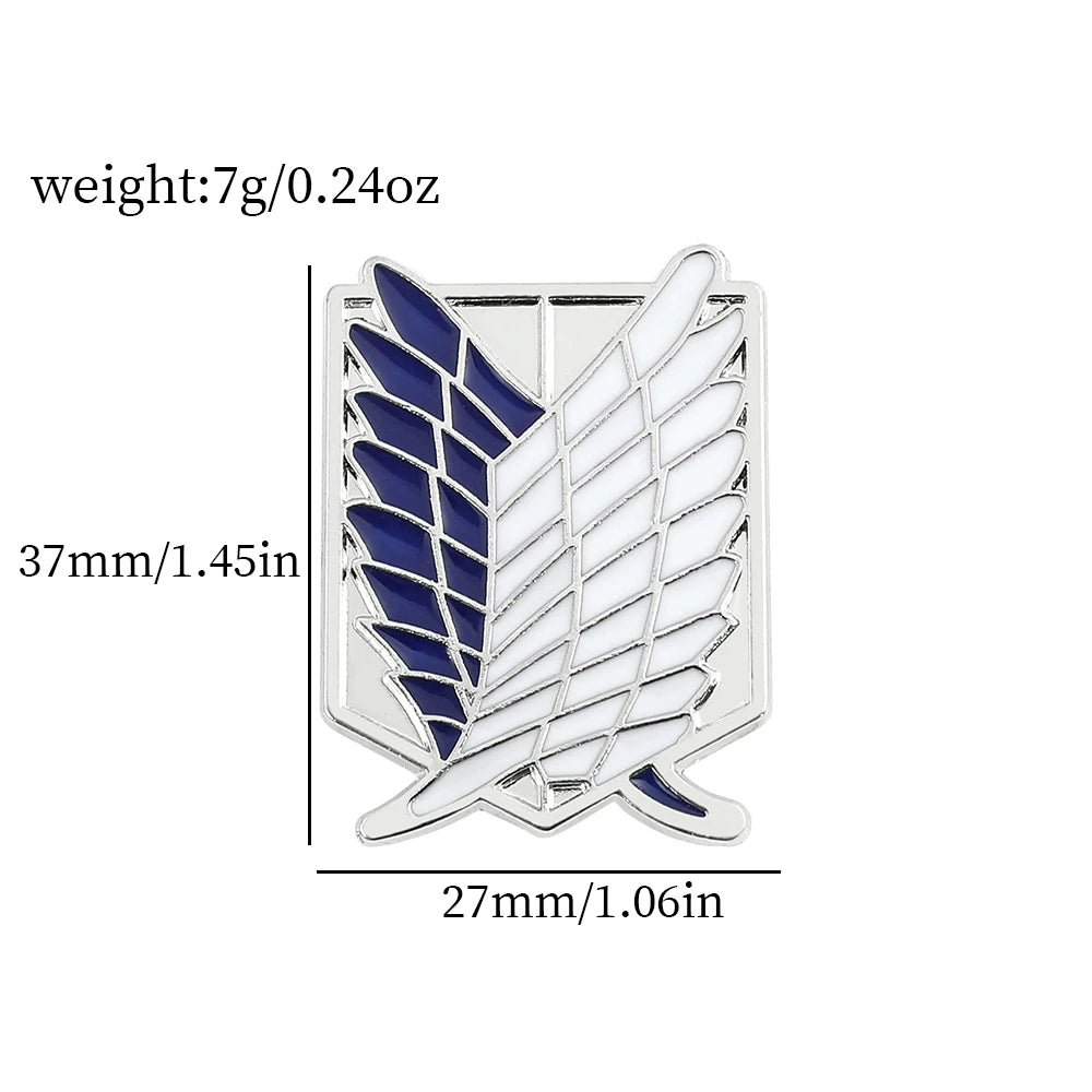 Attack on Titan Enamel Pin – Eren & Mikasa Wings of Freedom