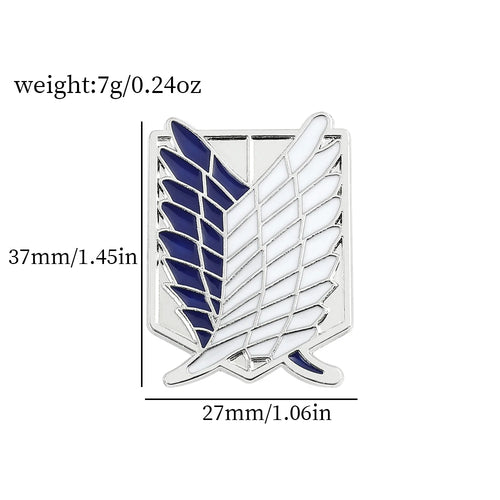 Attack on Titan Enamel Pin – Eren & Mikasa Wings of Freedom